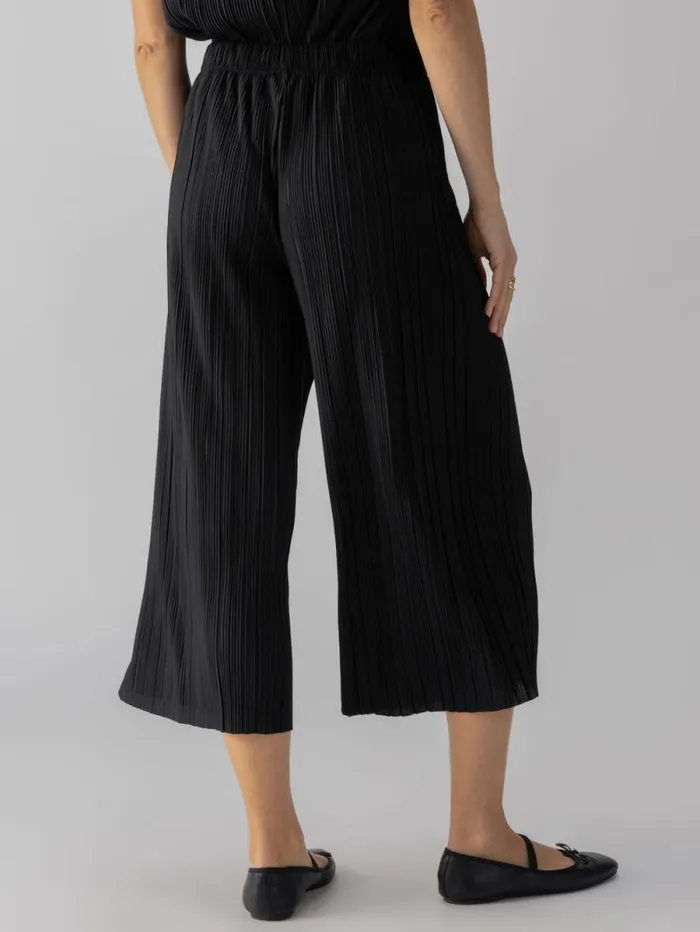 Women Plisse Semi High Rise Culotte Black Sanctuary Clothing Pants Women Plisse Semi High Rise Culotte Black Sanctuary Clothing Pants