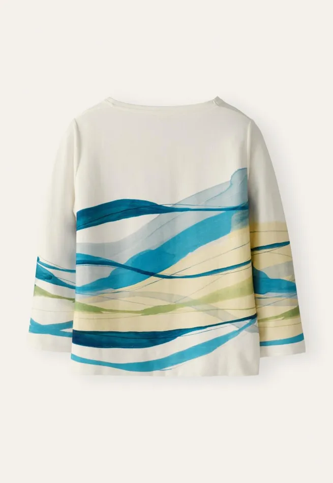 Women Printed Jersey Top Ocean Yellow Poetry Fashion TShirt and Tops