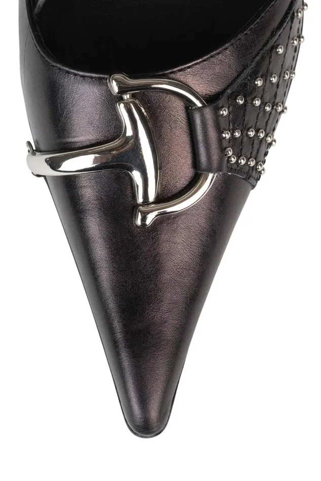 Women Pump Jeffrey Campbell ELECTRO Black Silver