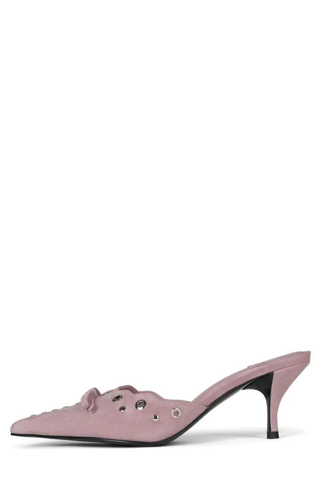 Women Pump Jeffrey Campbell GRATIS Baby Pink Suede Silver