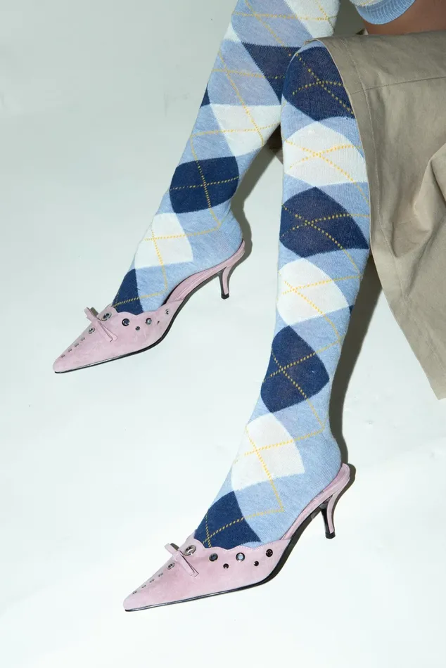 Women Pump Jeffrey Campbell GRATIS Baby Pink Suede Silver