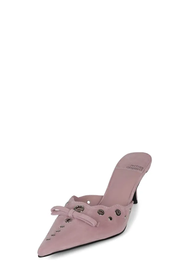 Women Pump Jeffrey Campbell GRATIS Baby Pink Suede Silver