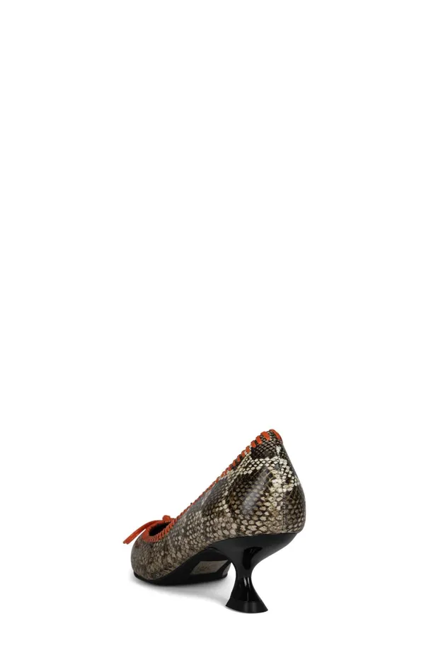 Women Pump Jeffrey Campbell TORPEDO2 Pink Pat Beige Snake Orange