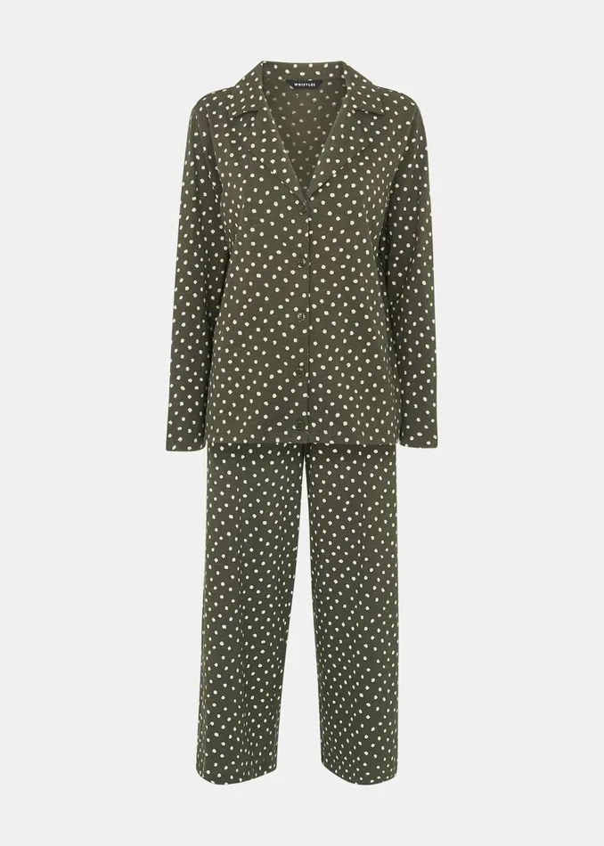 Women Pyjamas Whistles Multicolour Irregular Spot Print Pyjamas