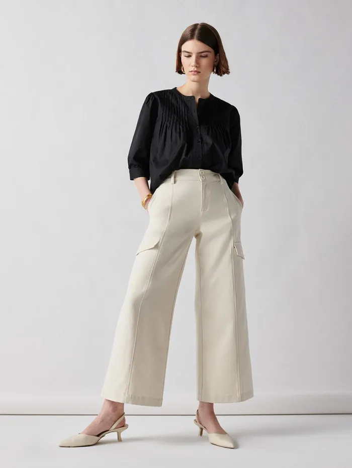 Women Rebel Wide Leg Standard Rise Crop Pant Birch Sanctuary Clothing Pants