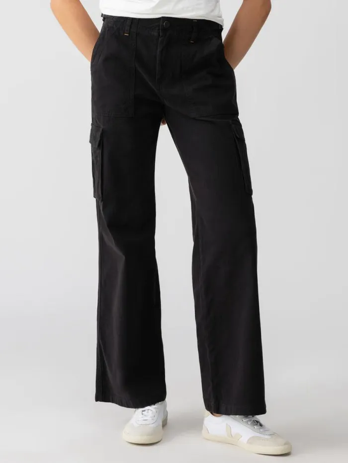 Women Reissue Cargo Standard Rise Pant Black Sanctuary Clothing Pants