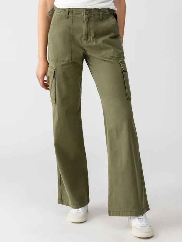 Women Reissue Cargo Standard Rise Pant Mossy Green Sanctuary Clothing Pants