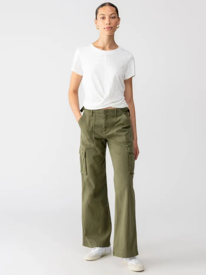 Women Reissue Cargo Standard Rise Pant Mossy Green Sanctuary Clothing Pants