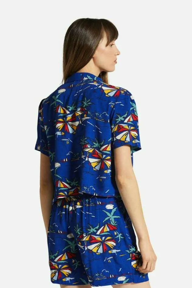 Women Riviera SS Woven Shirt Surf The Web Brixton Flannels and Buttonups