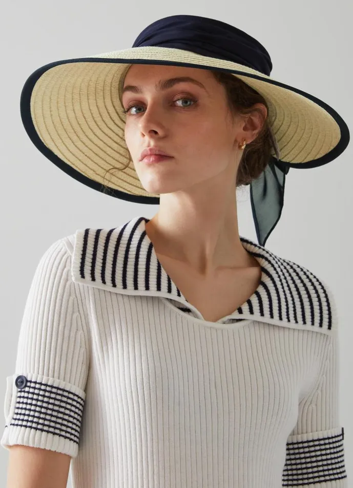 Women Rosemary Large Straw Visor LKBennett Hats and Fascinators