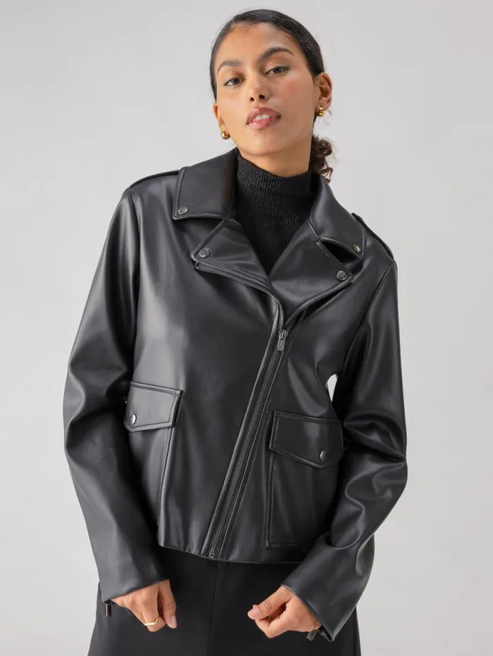 Women Ryder Moto Jacket Black Sanctuary Clothing Jackets and Outerwear Women Ryder Moto Jacket Black Sanctuary Clothing Jackets and Outerwear