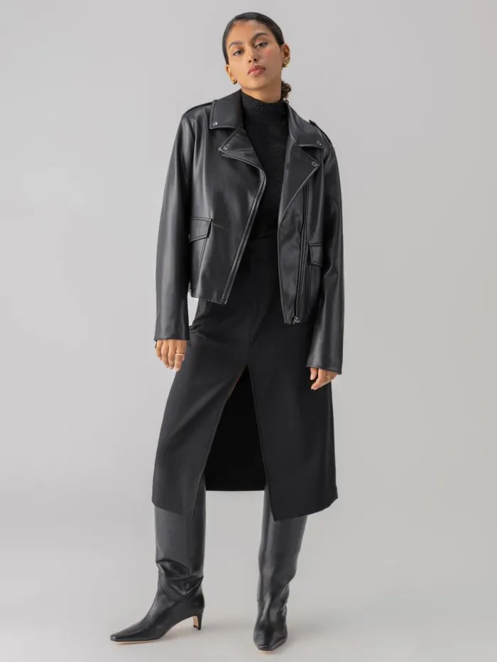 Women Ryder Moto Jacket Black Sanctuary Clothing Jackets and Outerwear Women Ryder Moto Jacket Black Sanctuary Clothing Jackets and Outerwear