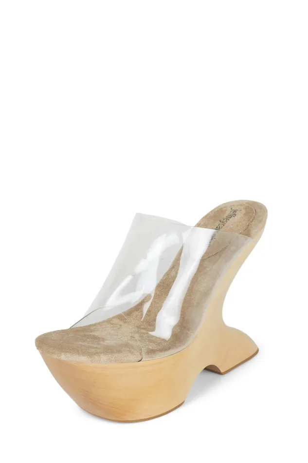 Women Sandal Jeffrey Campbell GIAH2 Teal Suede Brown