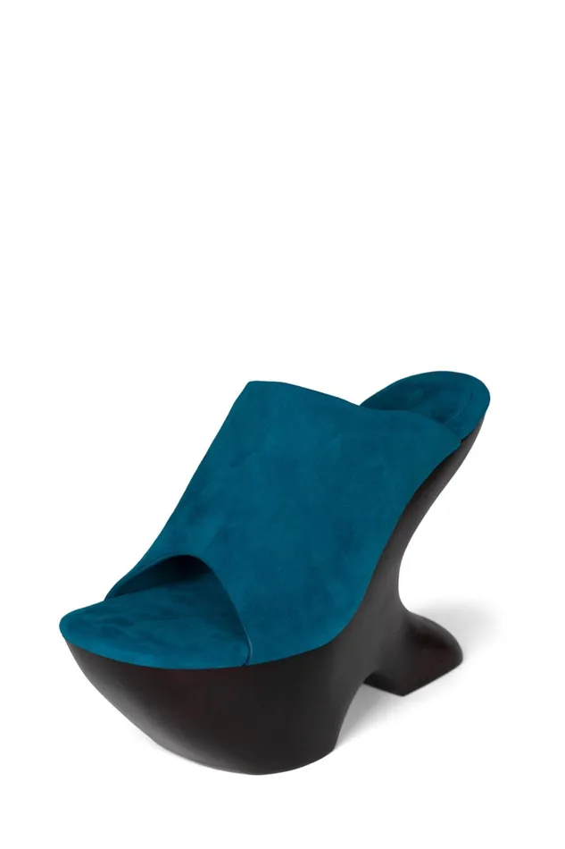 Women Sandal Jeffrey Campbell GIAH2 Teal Suede Brown