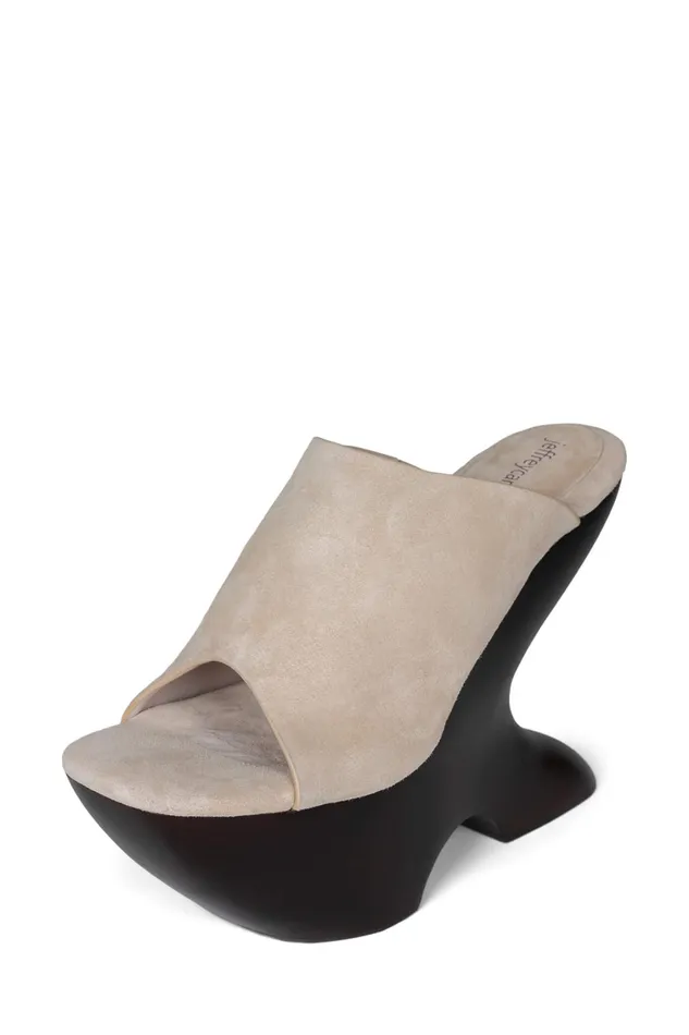 Women Sandal Jeffrey Campbell GIAH2 Teal Suede Brown