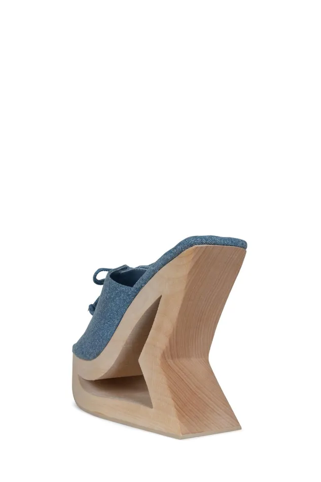 Women Sandal Jeffrey Campbell TRAPEZOID Pink Denim