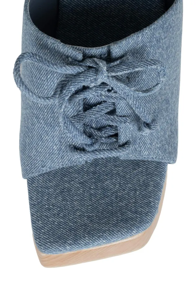 Women Sandal Jeffrey Campbell TRAPEZOID Pink Denim