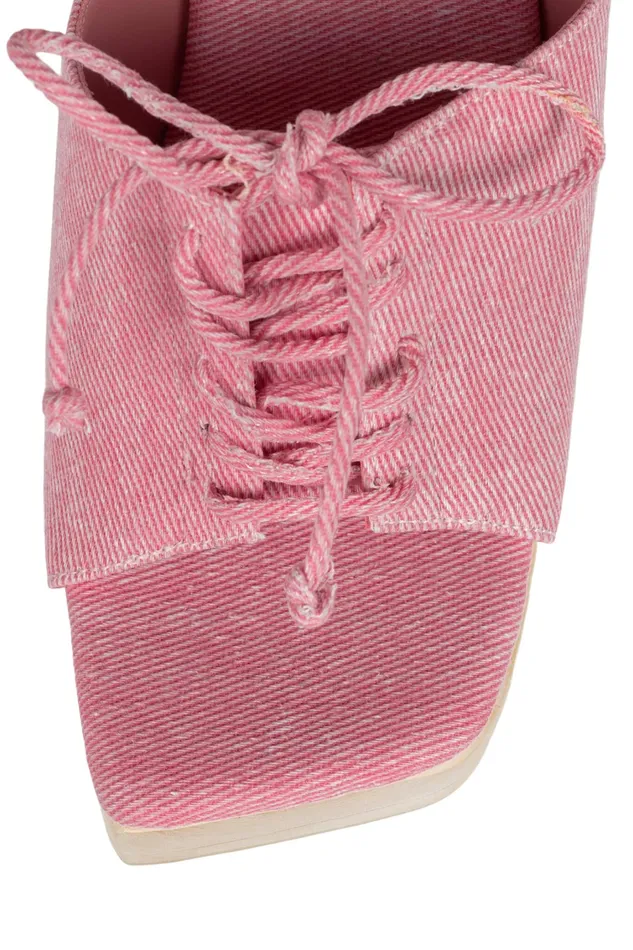 Women Sandal Jeffrey Campbell TRAPEZOID Pink Denim