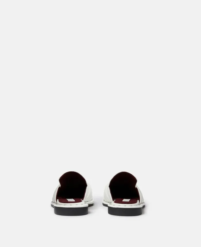 Women Sandals Stella McCartney Falabella Twisted AlterMat OpenBack Loafers Pure White