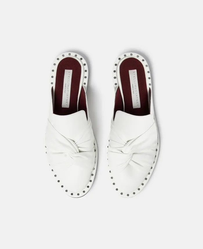 Women Sandals Stella McCartney Falabella Twisted AlterMat OpenBack Loafers Pure White