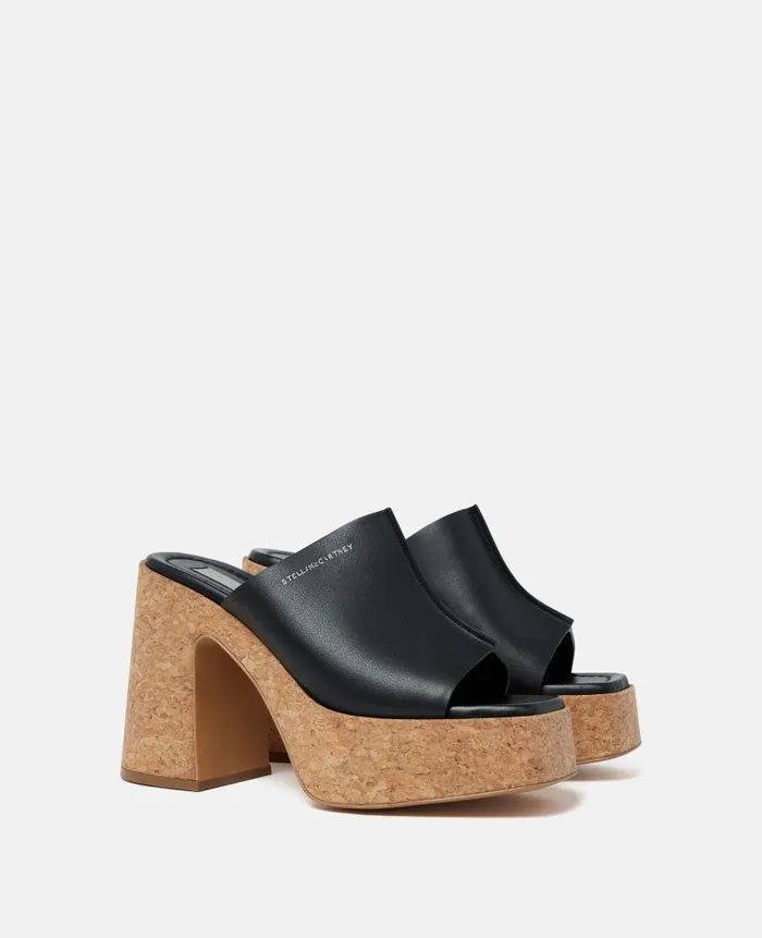 Women Sandals Stella McCartney Skyla Platform Mule Sandals Black Women Sandals Stella McCartney Skyla Platform Mule Sandals Black