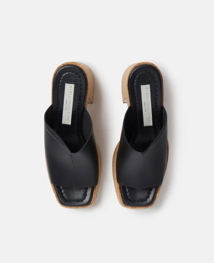 Women Sandals Stella McCartney Skyla Platform Mule Sandals Black Women Sandals Stella McCartney Skyla Platform Mule Sandals Black