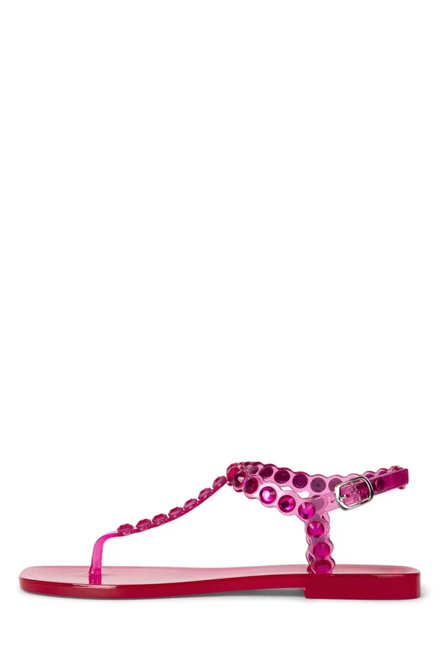 Women Sandals Under 100 Jeffrey Campbell JEMMIN Fuchsia Shiny