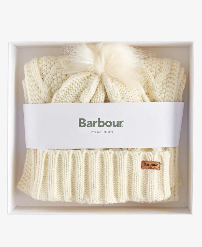 Women Scarves and Wraps Barbour Ridley Beanie And Scarf Cream Women Scarves and Wraps Barbour Ridley Beanie And Scarf Cream