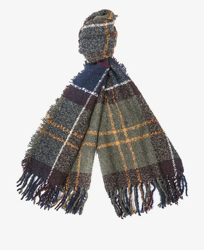 Women Scarves and Wraps Barbour Tartan Boucle Scarf Classic