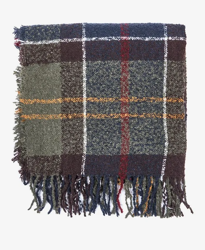 Women Scarves and Wraps Barbour Tartan Boucle Scarf Classic Women Scarves and Wraps Barbour Tartan Boucle Scarf Classic