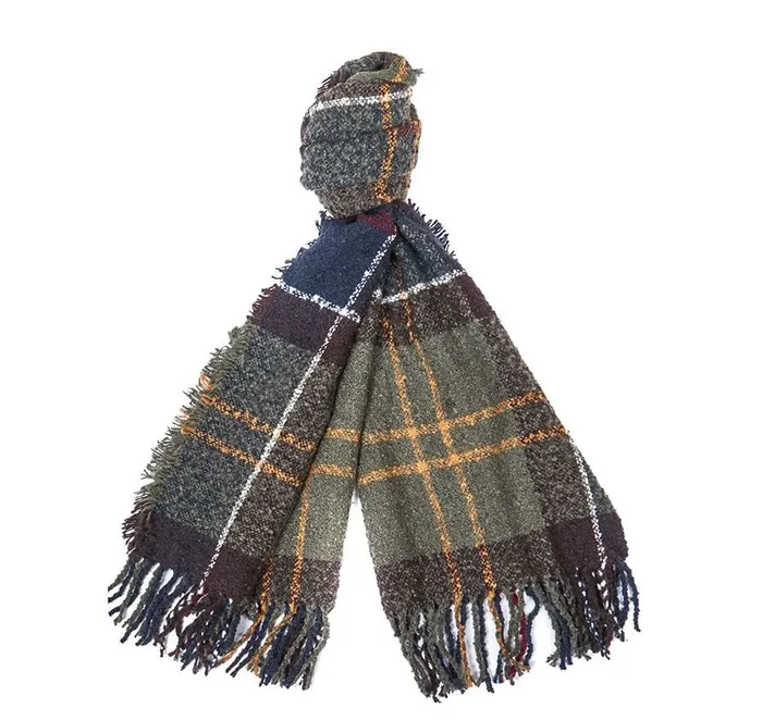 Women Scarves and Wraps Barbour Tartan Boucle Scarf Classic Women Scarves and Wraps Barbour Tartan Boucle Scarf Classic