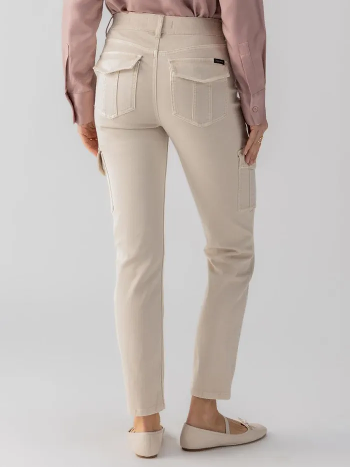 Women Sculpted Hayden Slim Straight Standard Rise Pant Toasted Almond Sanctuary Clothing Pants