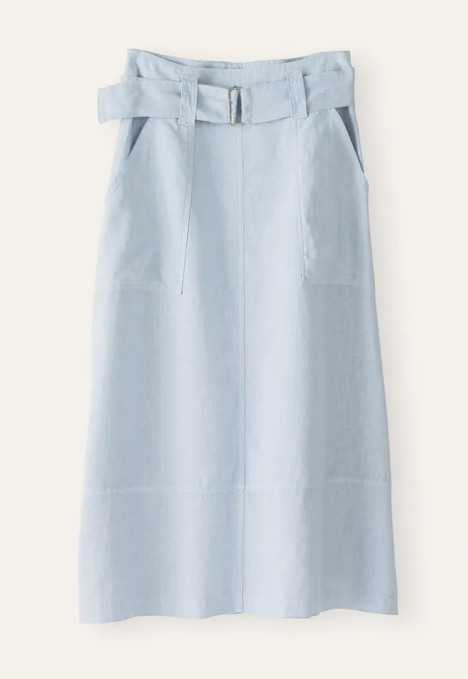 Women Seamdetail Skirt Chambray Poetry Fashion Dresses and Skirts