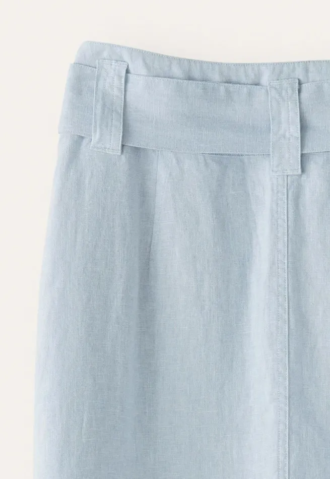 Women Seamdetail Skirt Chambray Poetry Fashion Dresses and Skirts