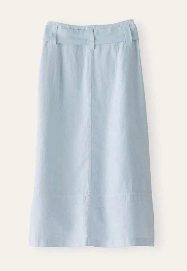 Women Seamdetail Skirt Chambray Poetry Fashion Dresses and Skirts