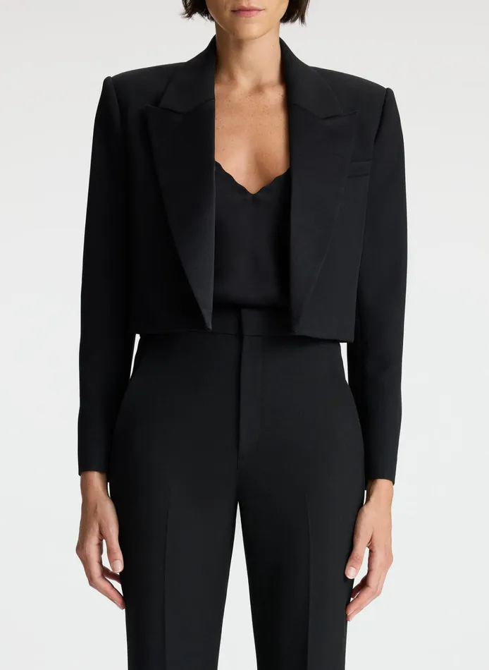 Women Sets ALC Anderson Cropped Tuxedo Jacket Black