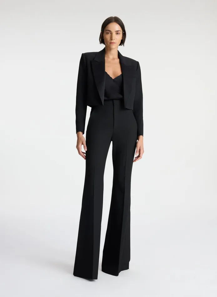 Women Sets ALC Anderson Cropped Tuxedo Jacket Black