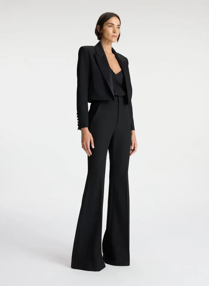 Women Sets ALC Anderson Cropped Tuxedo Jacket Black