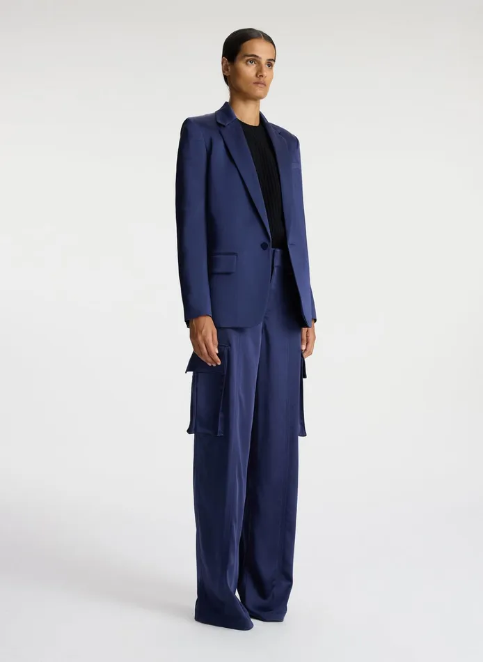 Women Sets ALC Axel Satin Jacket Evening Blue