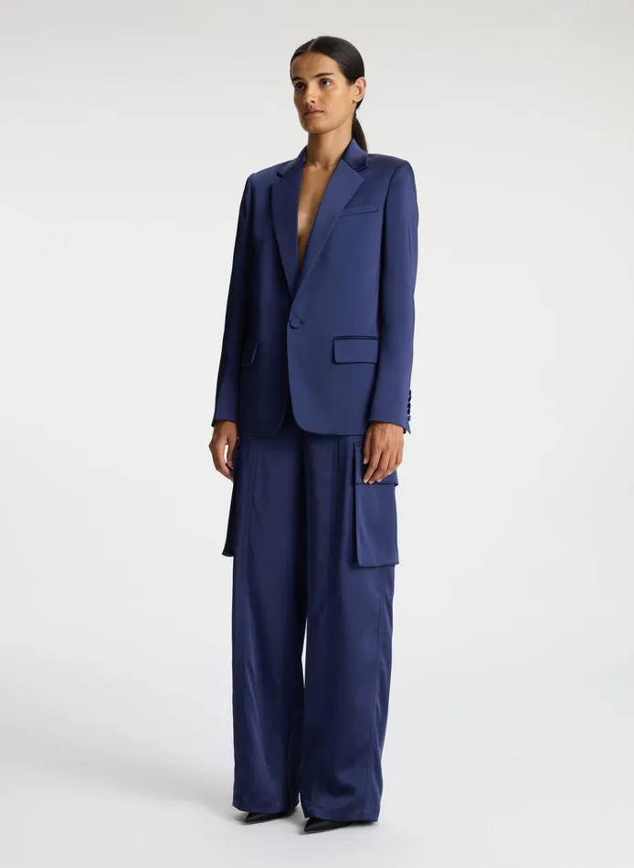 Women Sets ALC Axel Satin Jacket Evening Blue