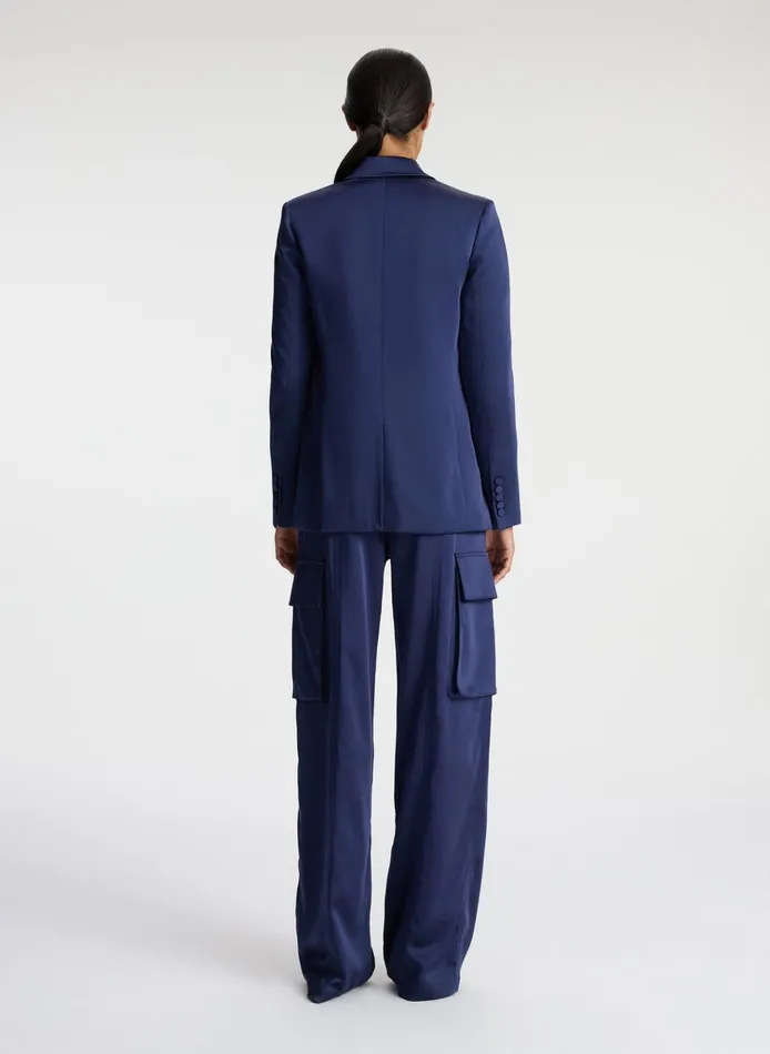 Women Sets ALC Axel Satin Jacket Evening Blue