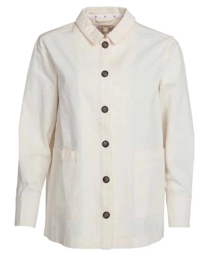 Women Shirts and Blouses Barbour Lyndale Overshirt Ecru Women Shirts and Blouses Barbour Lyndale Overshirt Ecru