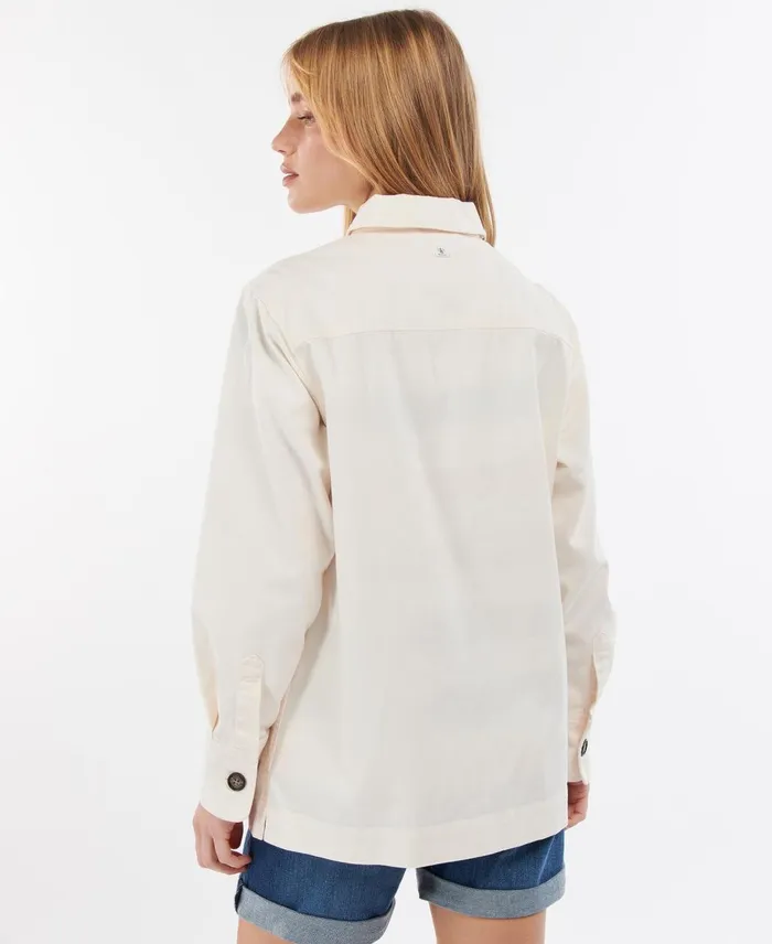 Women Shirts and Blouses Barbour Lyndale Overshirt Ecru Women Shirts and Blouses Barbour Lyndale Overshirt Ecru