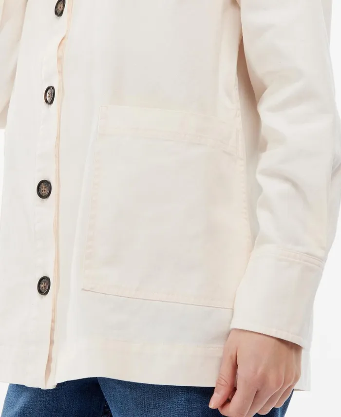Women Shirts and Blouses Barbour Lyndale Overshirt Ecru Women Shirts and Blouses Barbour Lyndale Overshirt Ecru
