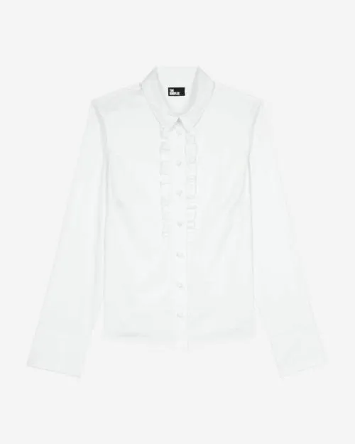 Women Shirts and Tops The Kooples White Poplin Shirt White