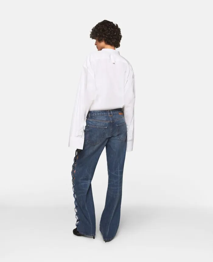 Women Shirts And Tops Stella McCartney Plastron Cotton Shirt Pure White
