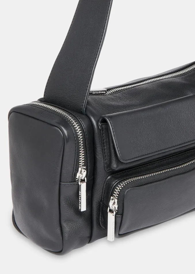 Women Shoulder Bags and Tote Bags Whistles Black Laurina Utility Pocket Bag