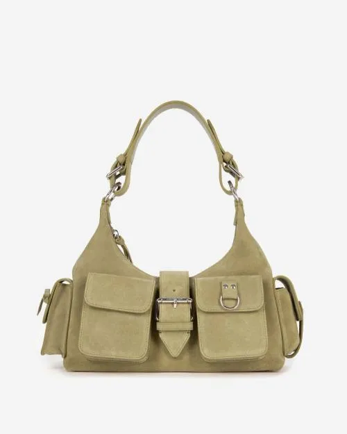 Women Shoulder Bags The Kooples Amelia Bag In Camel Suede Leather Camel
