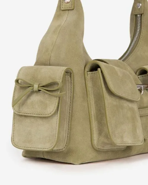 Women Shoulder Bags The Kooples Amelia Bag In Camel Suede Leather Camel