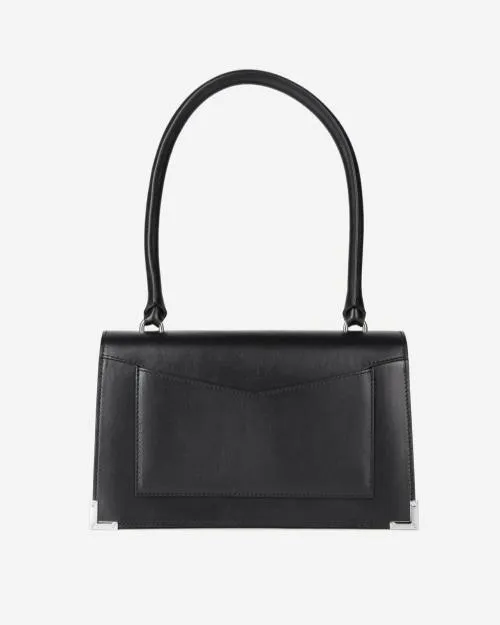 Women Shoulder Bags The Kooples Emily Shoulder Bag In Black Leather Black